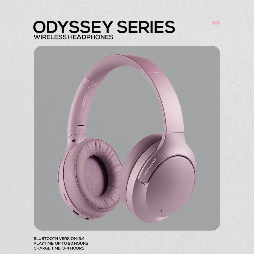 Volkano Odyssey ANC Bluetooth Wireless Headphone - Rose Gold - Image 3