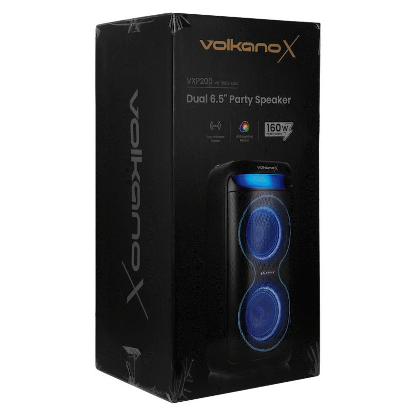VolkanoX VXP200 Dual 6.5" Party Speaker - Black - Image 17