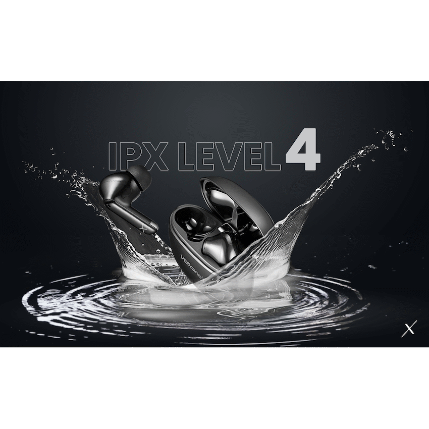 VolkanoX VXT200S Hybrid ANC TWS Earphones - Black - Image 2