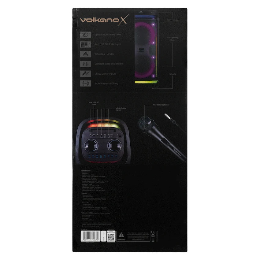 VolkanoX Paramount Series 8" Bluetooth Party Speaker - 80w - Image 6