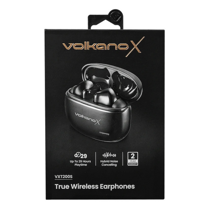 VolkanoX VXT200S Hybrid ANC TWS Earphones - Black - Image 6