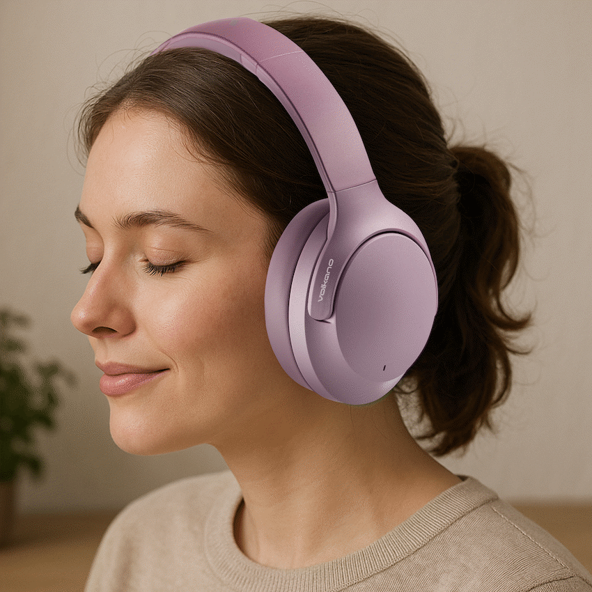 Volkano Odyssey ANC Bluetooth Wireless Headphone - Rose Gold - Image 10