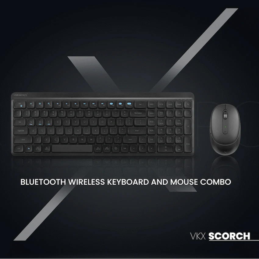VolkanoX Scorch Bluetooth Wireless Keyboard and Mouse Combo - Graphite - Image 10