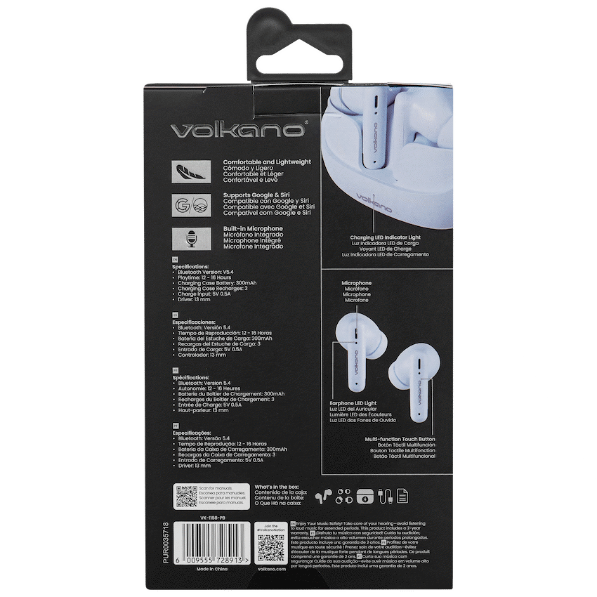 Volkano Jupiter Series TWS Earphones - Pastel Blue - Image 2