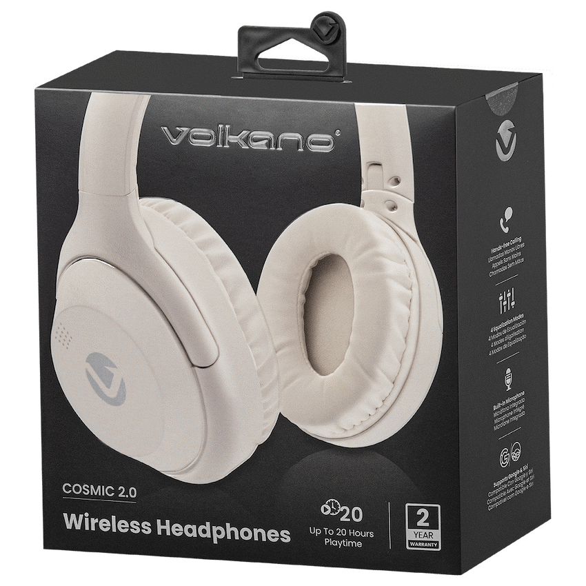 Volkano Cosmic 2 Series Bluetooth Headphone - Nude - Image 6