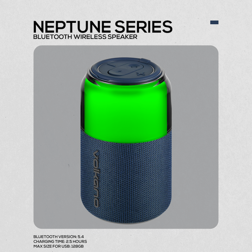 Volkano Neptune Bluetooth Wireless Speaker - Blue - Image 9