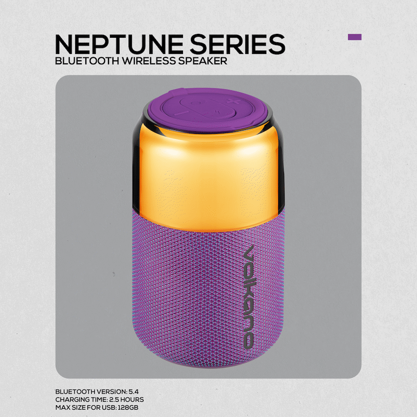 Volkano Neptune Bluetooth Wireless Speaker - Purple - Image 18