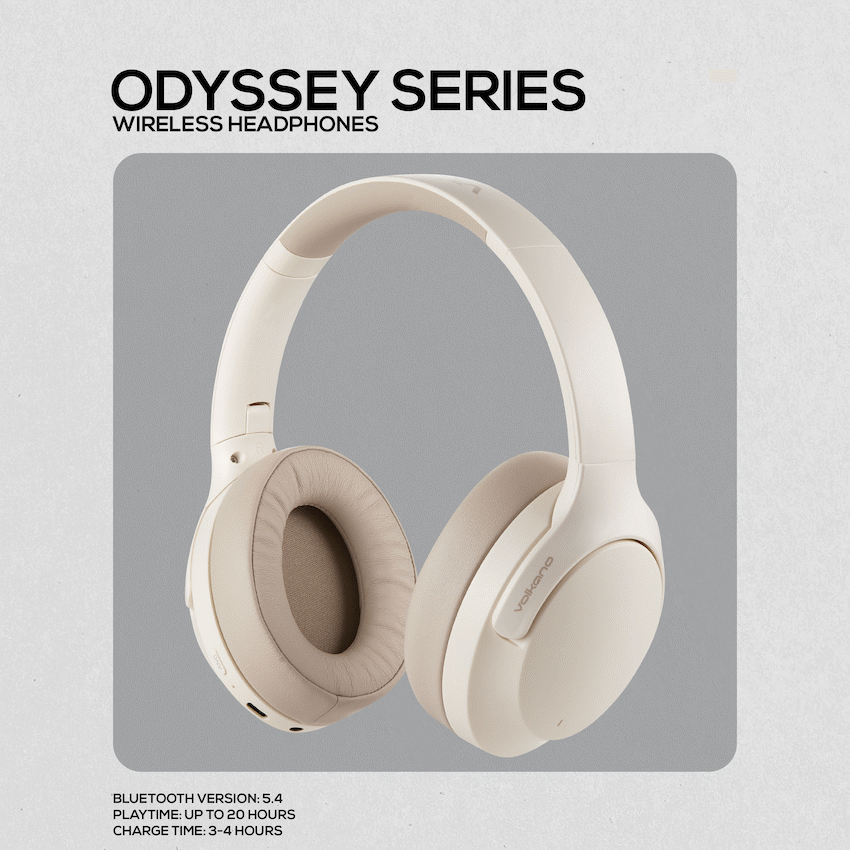 Volkano Odyssey ANC Bluetooth Wireless Headphone - Nude - Image 3