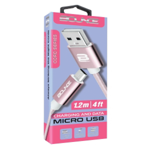 Bounce Cord Series Micro USB Braided Cable 1.2m - Rose Gold