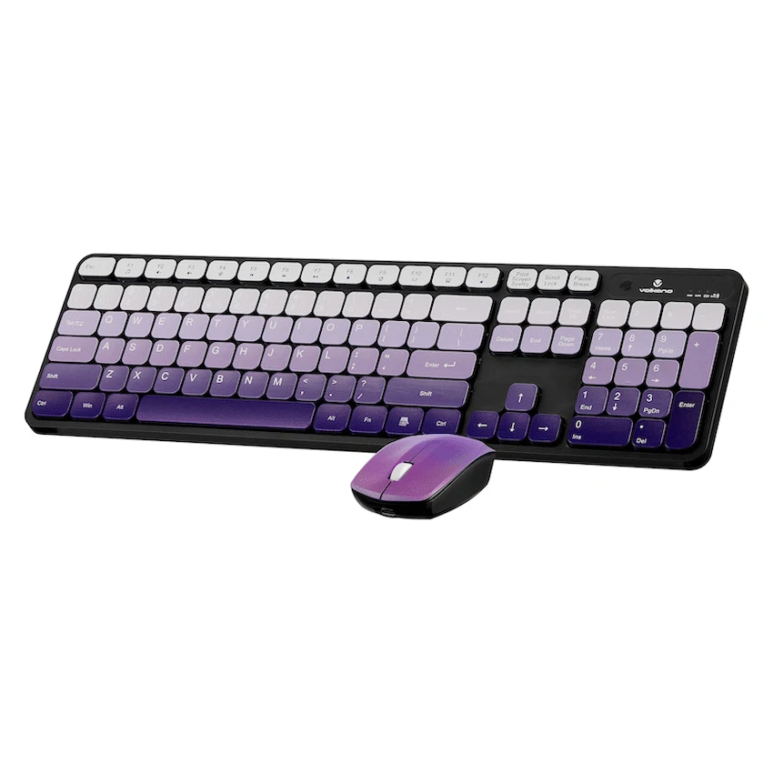 Volkano Prism Series Bluetooth Wireless Keyboard and Mouse - Purple - Image 5
