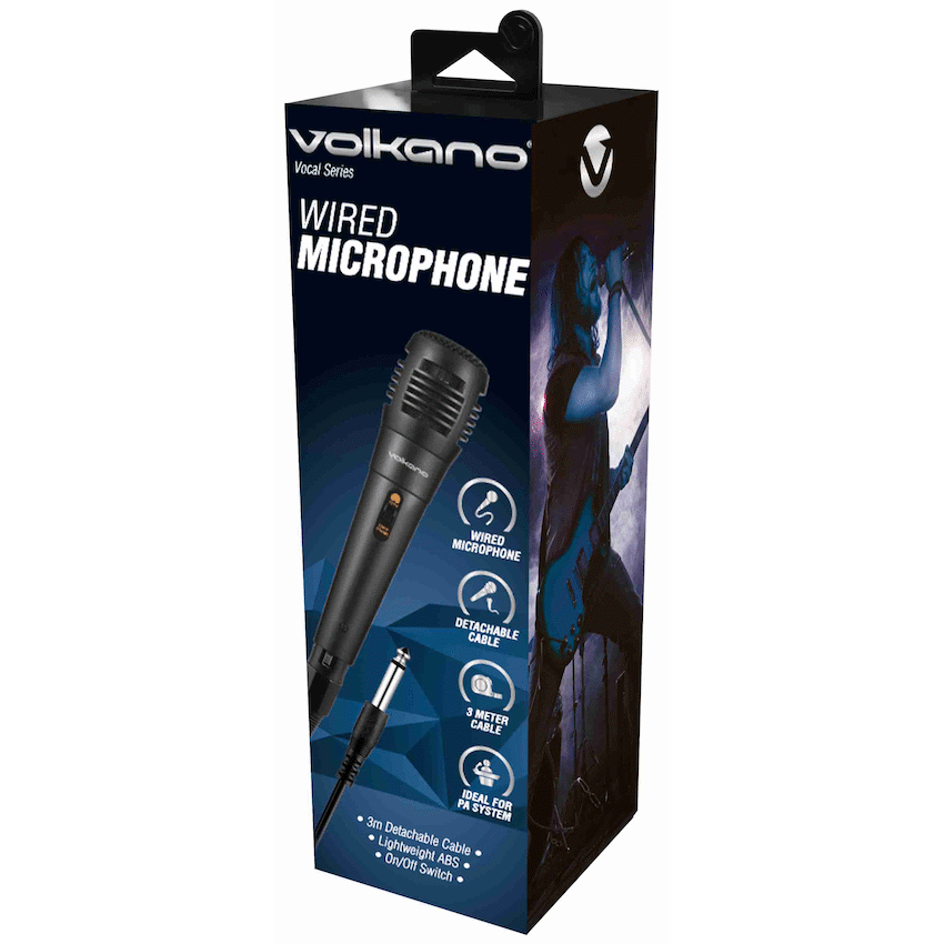 Volkano Vocal Series ABS Wired Microphone - Black - Image 3