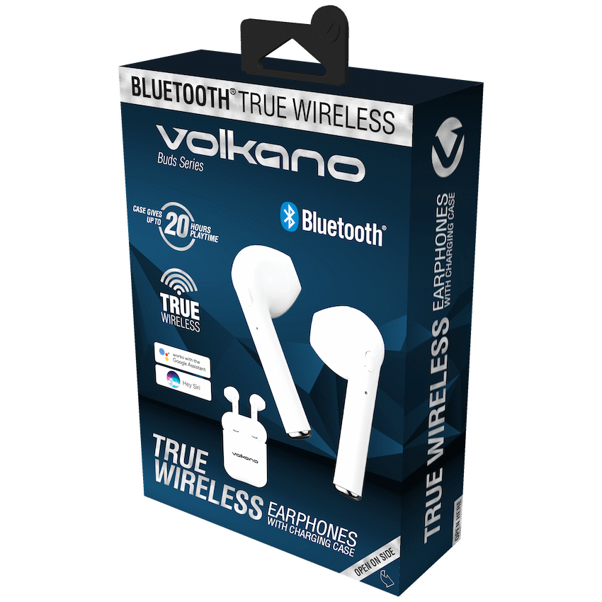 Volkano Buds Series TWS Without Silicone - White - Image 3