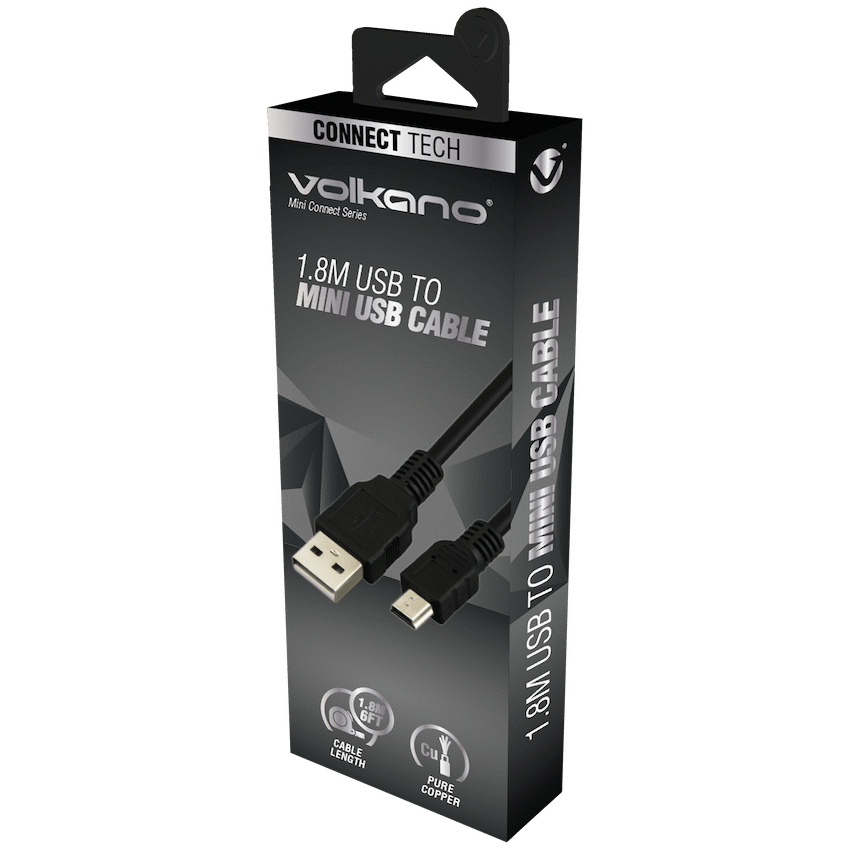 Volkano Mini Connect Series USB to Mini USB Cable 1.8m - Image 2