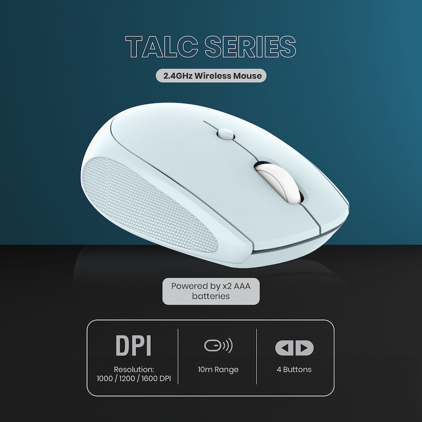 Volkano Talc Wireless Mouse - Blue - Image 21