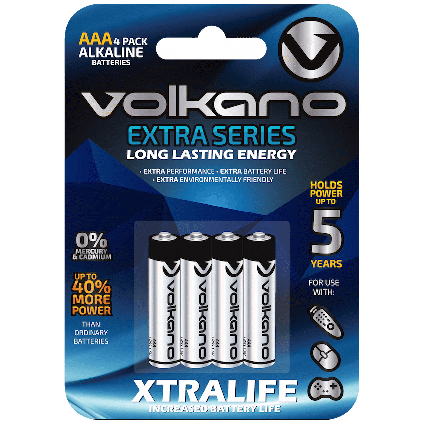 Volkano Extra series Alkaline Batteries AAA pack of 4 - Image 3
