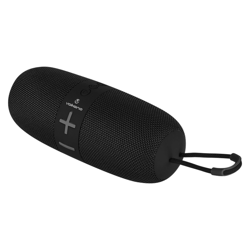 Volkano Flow Series Portable Bluetooth Speaker - Black with Grey Buttons - Image 2