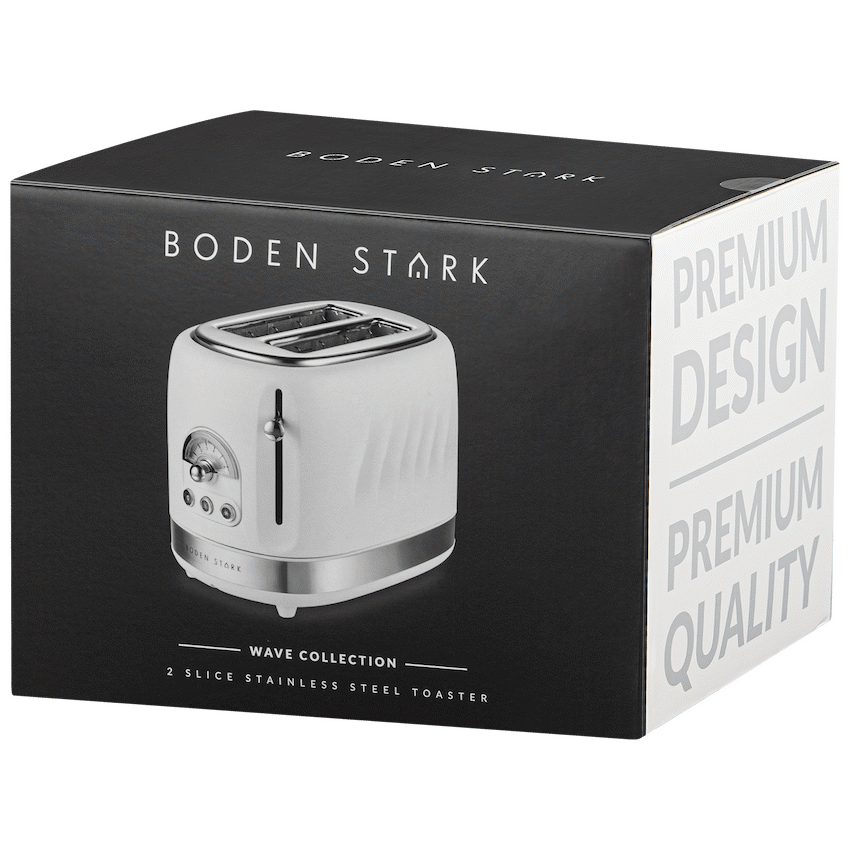 Boden Stark 2-Slice Stainless Steel Toaster - White - Image 4