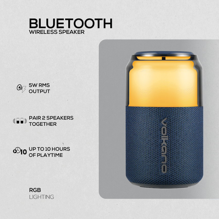 Volkano Neptune Bluetooth Wireless Speaker - Blue - Image 11
