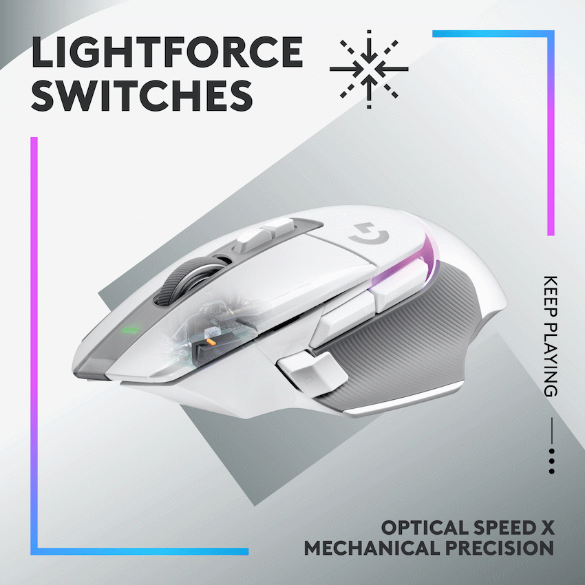Logitech(R) G502 X Plus Wireless Gaming Mouse - White - Image 6