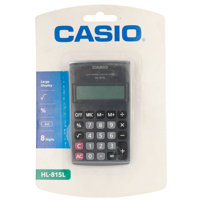Casio HL 815 Pocket Calculator - Black - Image 4