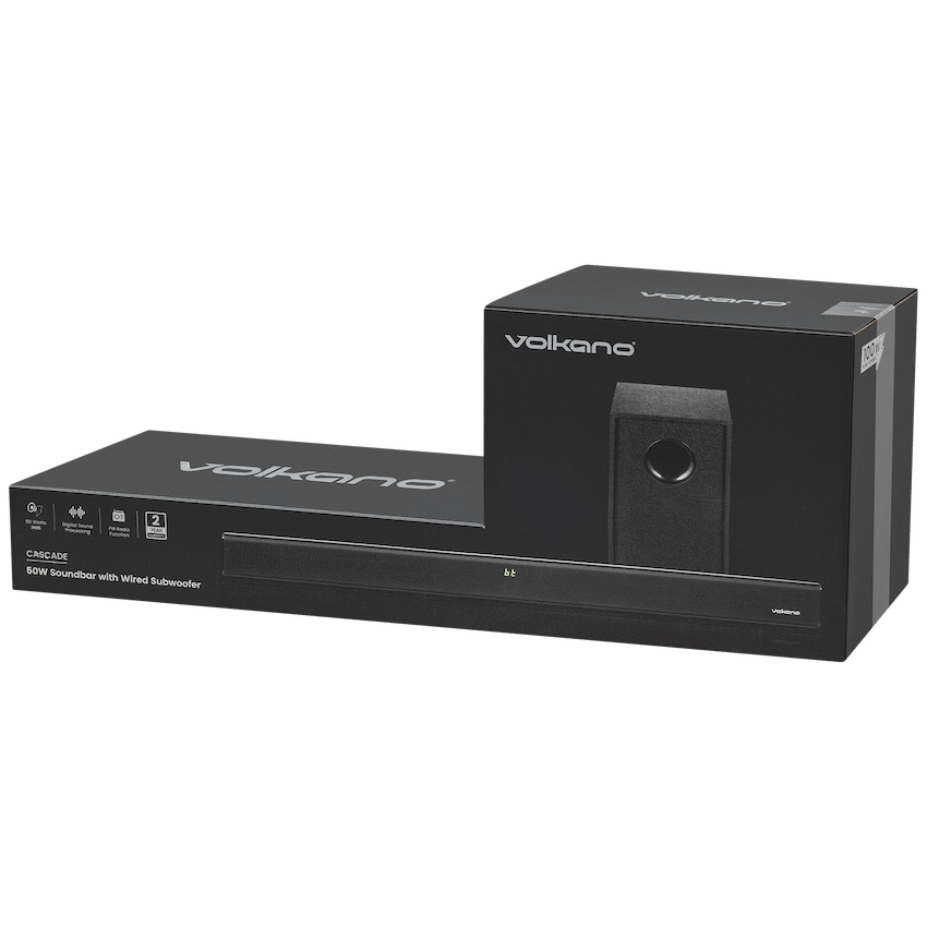 Volkano Cascade 50w Soundbar + Wired Subwoofer - Black - Image 9