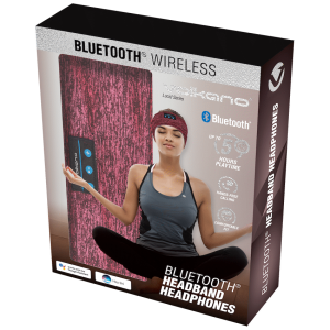 Volkano Lucid Series Bluetooth Headband Headphones - Red