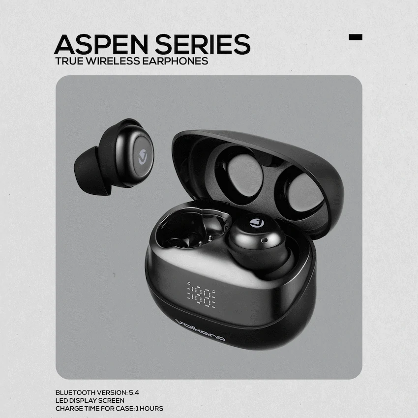 Volkano Aspen True Wireless Earphones - Black - Image 4