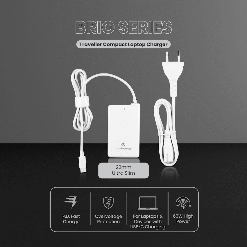 Volkano Brio Traveller Compact 65w GaN Laptop Charger - Image 3