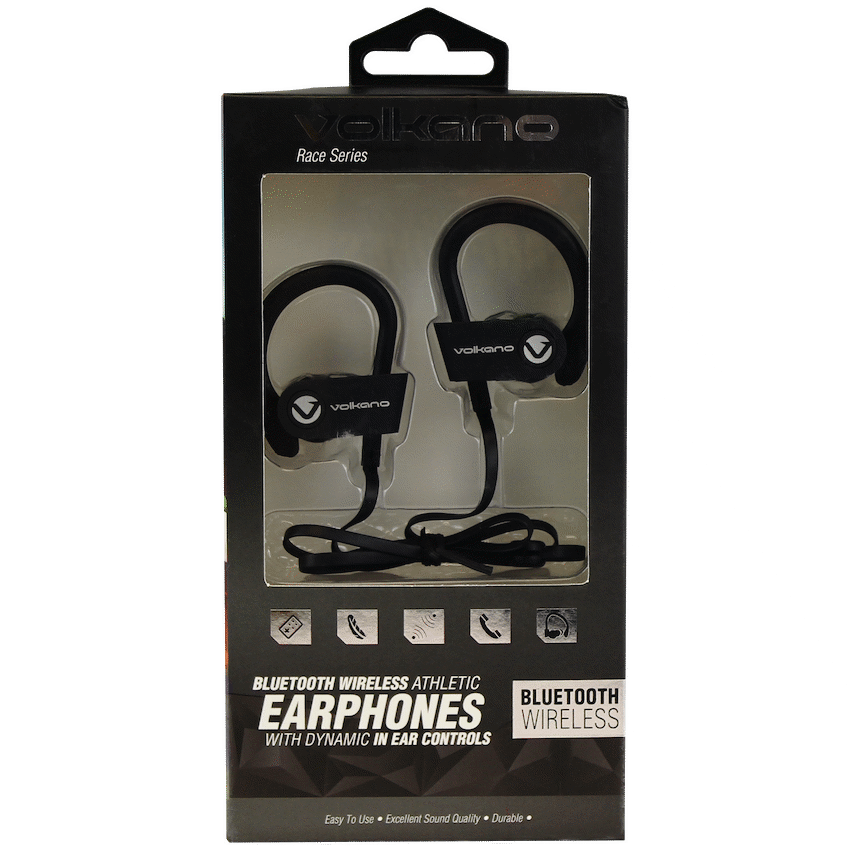 Volkano Race Series Bluetooth Sport Earhook Earphones - Black - Image 5