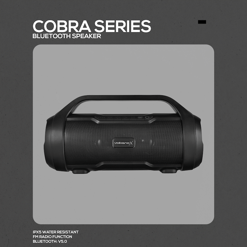 VolkanoX Cobra Series Bluetooth Speaker - Black - Image 4