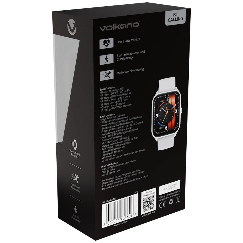 Volkano Life Series Smart Watches - Silver - Image 5