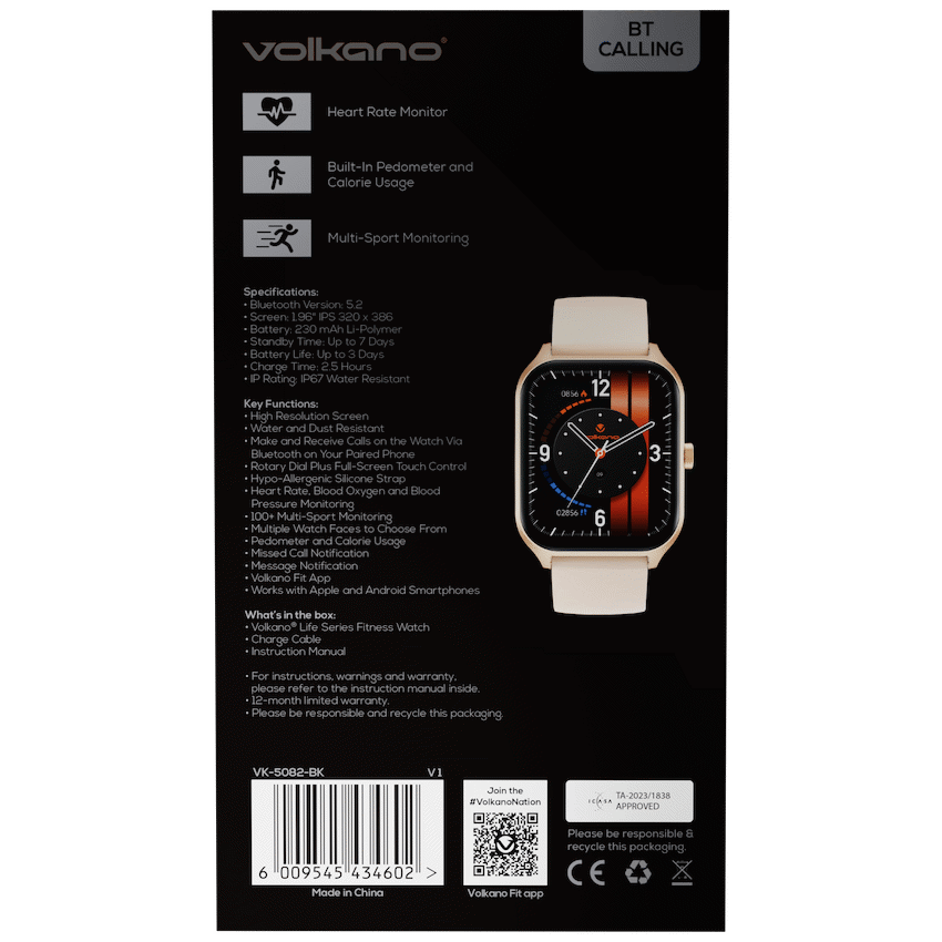 Volkano Life Series Smart Watches - Gold - Image 8