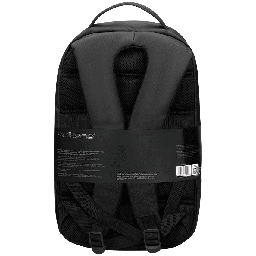 Volkano Focus Series 15.6" Laptop Backpack and Wireless Mouse - Image 3