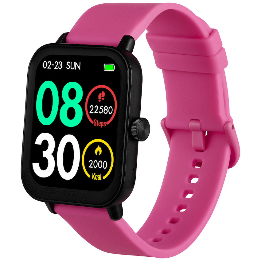 Volkano Chroma Series Smartwatch with Pink Strap - Image 3