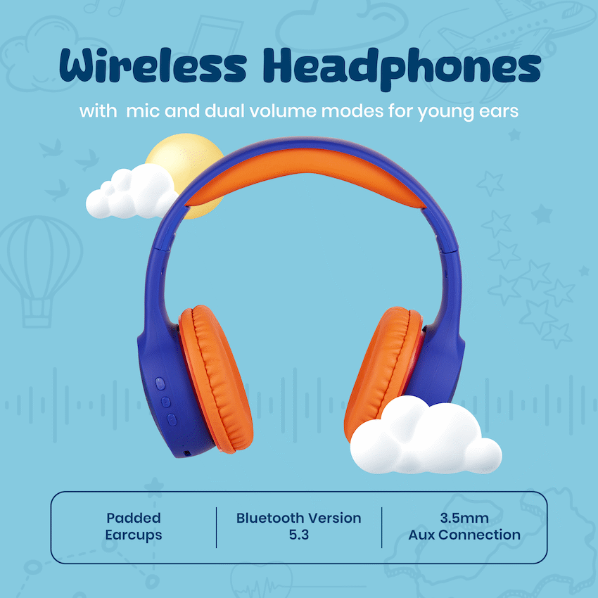Volkano Atlas Bluetooth Padded Headphones with dB Switch Function - Image 4