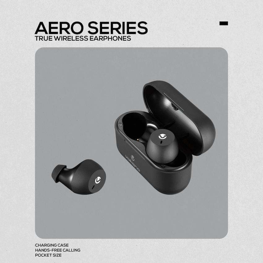 Volkano Aero Series True Wireless Earphones - Black - Image 7