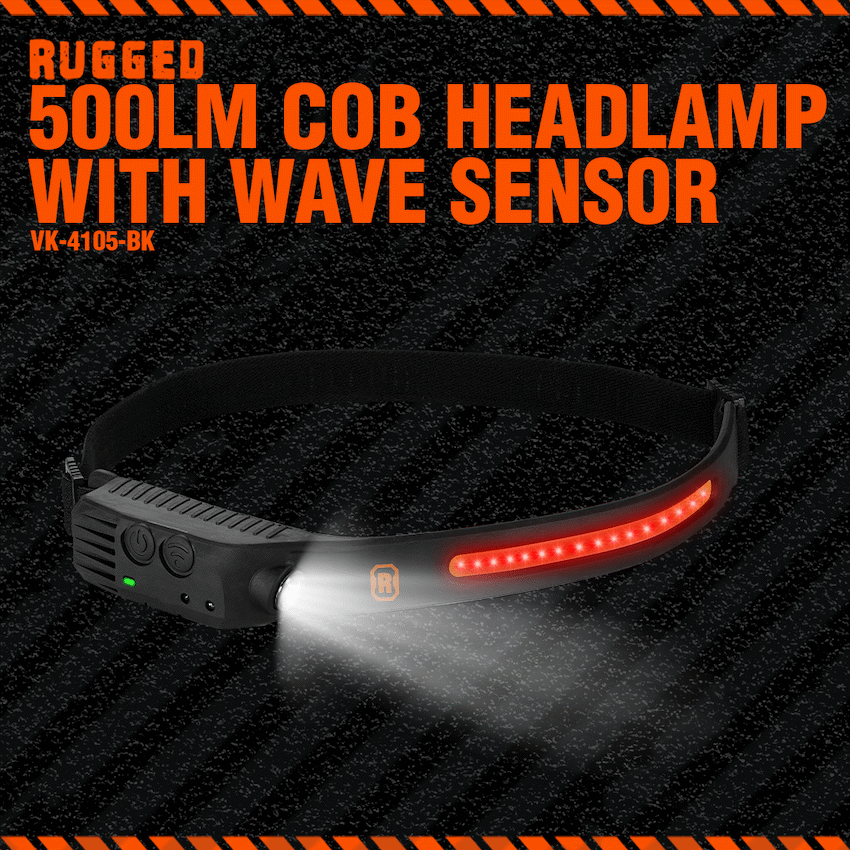Rugged by Volkano 500lm COB Headlamp with Wave Sensor - Image 11