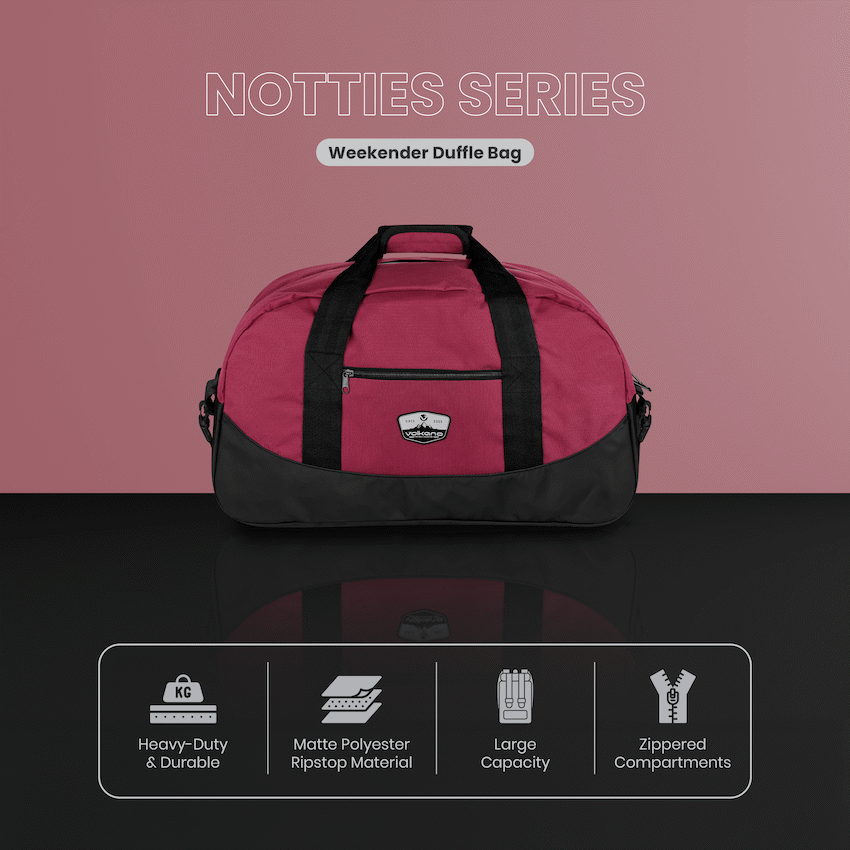 Volkano Notties Weekender Duffle 50l - Red/Black - Image 9