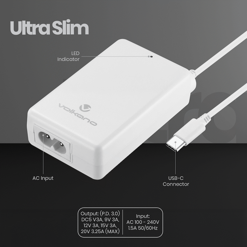Volkano Brio Traveller Compact 65w GaN Laptop Charger - Image 6