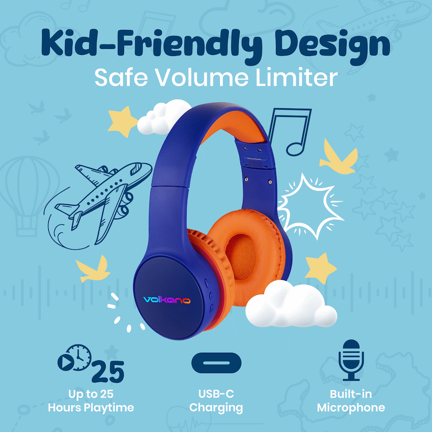 Volkano Atlas Bluetooth Padded Headphones with dB Switch Function - Image 6