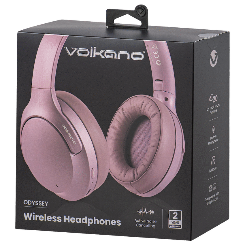 Volkano Odyssey ANC Bluetooth Wireless Headphone - Rose Gold - Image 28