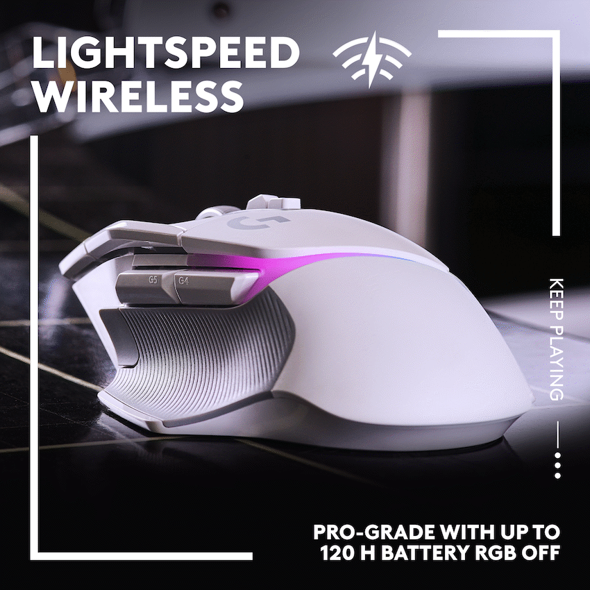 Logitech(R) G502 X Plus Wireless Gaming Mouse - White - Image 8