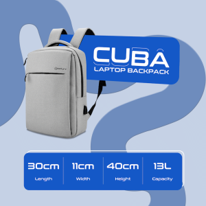 Amplify Cuba 15.6" Laptop Backpack Grey