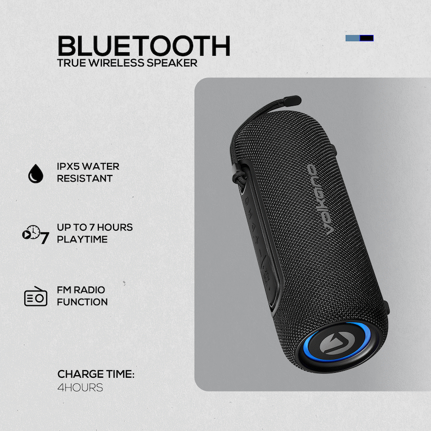 Volkano Mini Mamba 2.0 Series Bluetooth Speaker - Black - Image 11