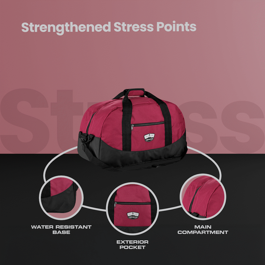 Volkano Notties Weekender Duffle 50l - Red/Black - Image 12