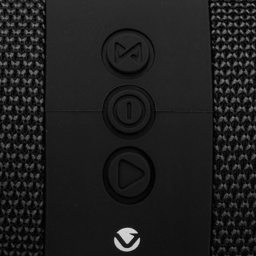 Volkano Flow Series Portable Bluetooth Speaker - Black with Grey Buttons - Image 10