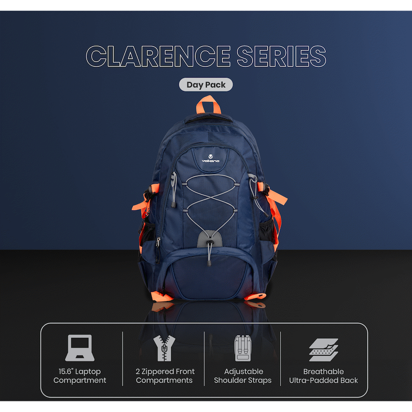 Volkano Clarence Day Pack 40L Navy/Choral - Image 5