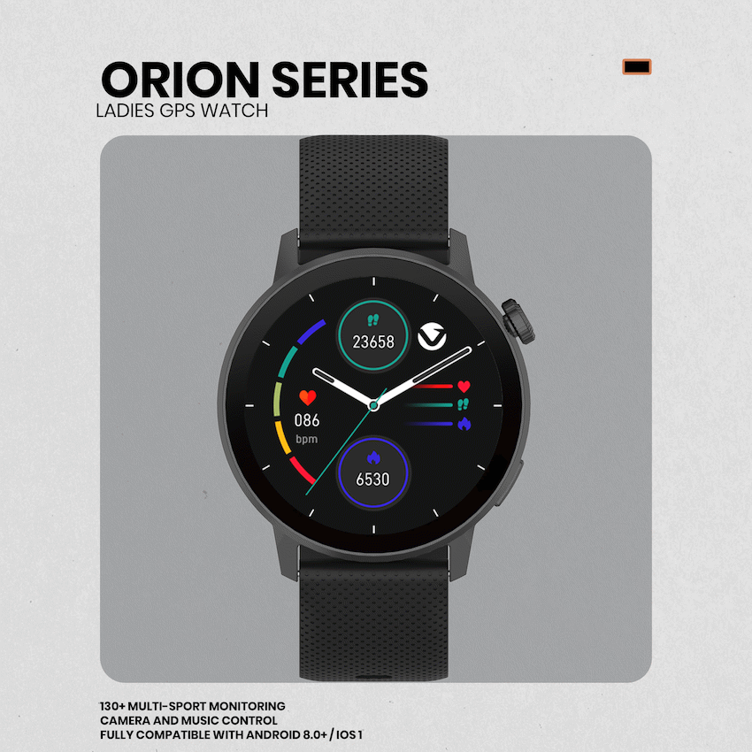 Volkano Orion Series Unisex GPS Watch - Black - Image 7