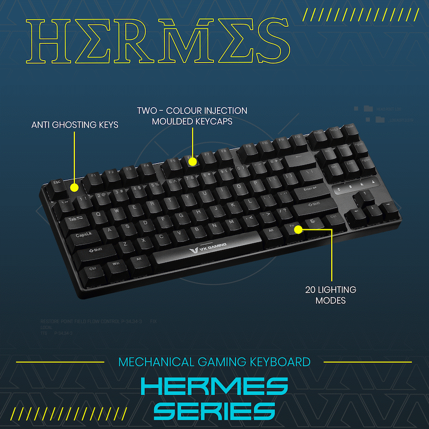 VX Gaming Hermes Series Mechanical Gaming Keyboard - Image 3
