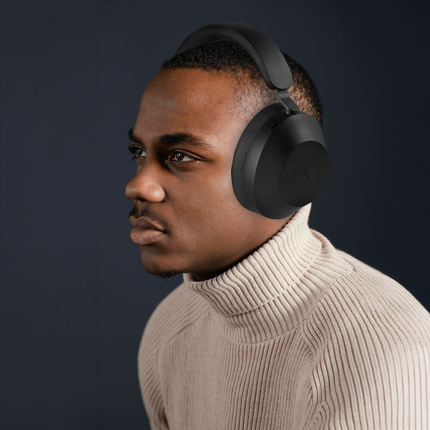 VolkanoX H400 Hybrid Active Noise Cancellation Headphones - Black - Image 10